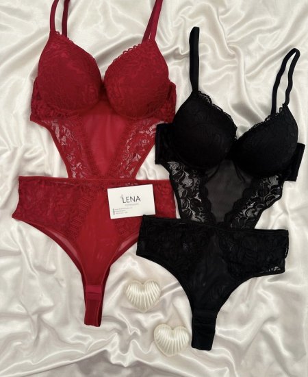 Bodysuit خمري دانتيل بوش